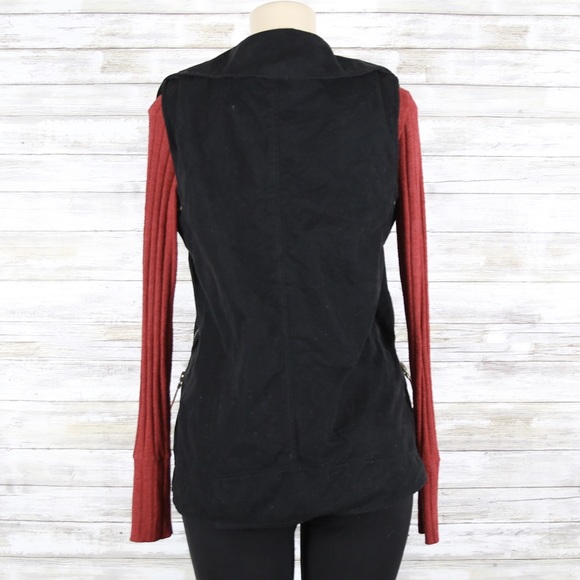Rachel Zoe Black Rugged Vest sz 2 - Picture 8 of 8